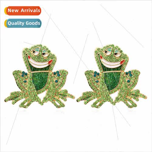 mple creative alloy diamond earrings retro fashion small ani
