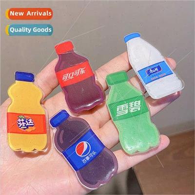 Beverage bottle hair clips fun quirky Coke cute hairpin head