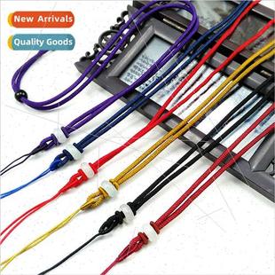 hand pea jade simple DIY woven rope necklace circle whe ngle