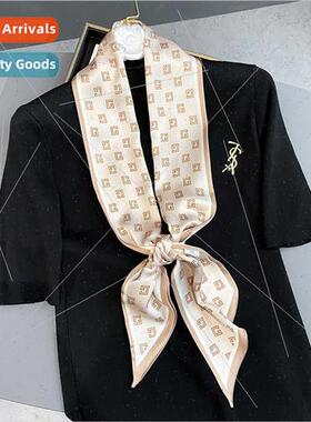 2022 Spring Autumn new monogram imation silk small silk scar