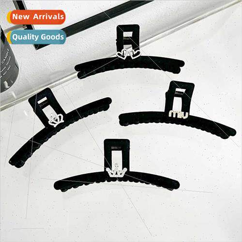 13cm Large Flocking Heart Crown Clip Korean  delicate wh dia