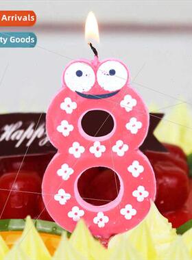 0-9 Birthday Party Candle Wh Pole Cartoon Frog Creative Numb