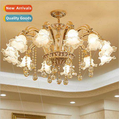 New  luxury zinc alloy crystal candle chandelier living room