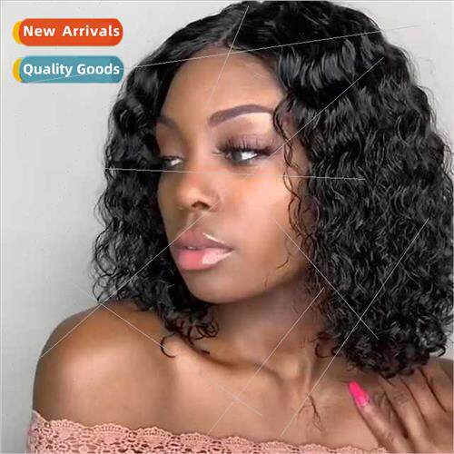 African Small Curly Medium Wig Europe Ladies Black Short Hai