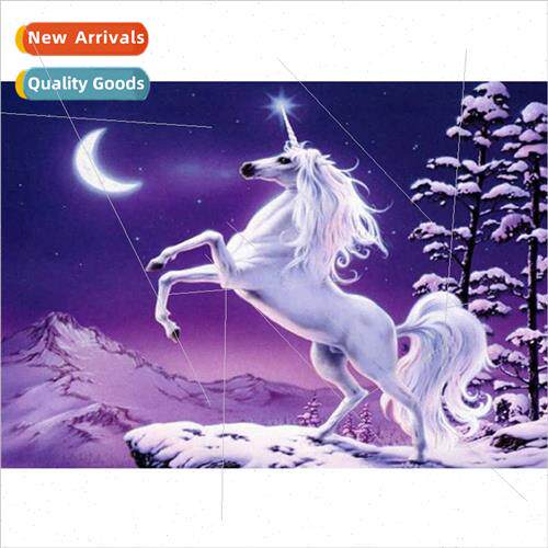 New purple starry sky unicorn diamond painting modern living
