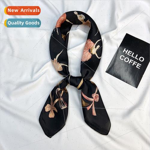 Silk scarf female small square scarf spring and summer versa