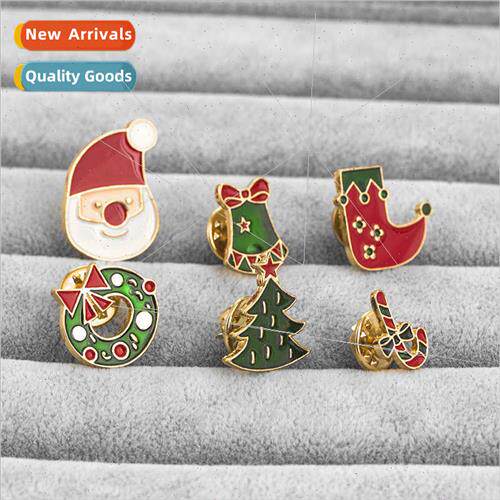 Christmas gift brooch Santa Claus wreath Christmas e socks s
