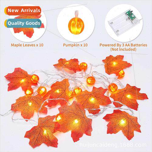 LED mulation Maple Leaf Pumpkin ghts String Christmas Hallow
