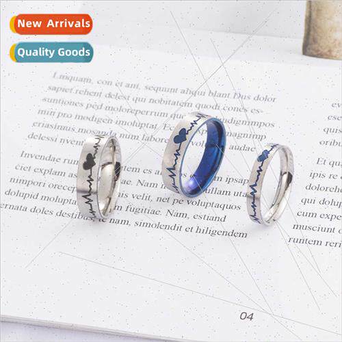 Fashion personalized stainless steel EKG heartbeat 100 coupl
