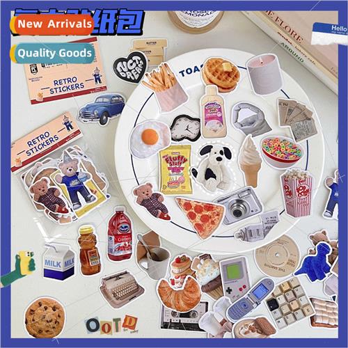 50 sheets simple stickers ins food dessert handbook cell pho