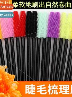 Disposable eyelash combing brush tower colored silicone eyel