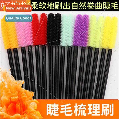 Disposable eyelash combing brush tower colored silicone eyel
