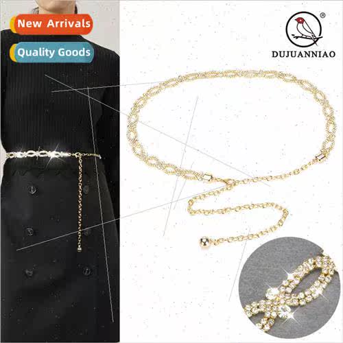 Women Metal Waist Chains Small Diamonds Fine Diamonds Clothi