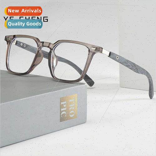 Fashion wood grain retro myopia anti-blue light eyeglasses f