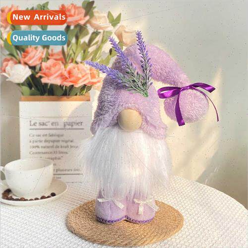 New Mother Day Faceless Doll Standing Doll Purple Fabric Gno