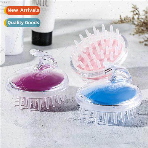 Hair Wash BrushCrystal Clear Head Massage Shampoo BrushHair
