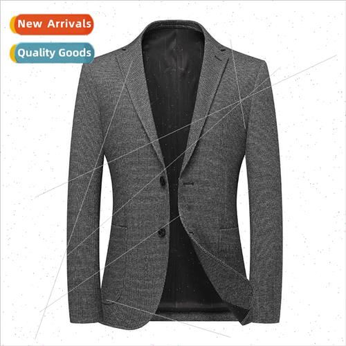 Men Su ThousBird Check Outerwear Autumn Thin Korean Slim Sma