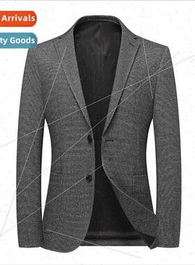 Men Su ThousBird Check Outerwear Autumn Thin Korean Slim Sma