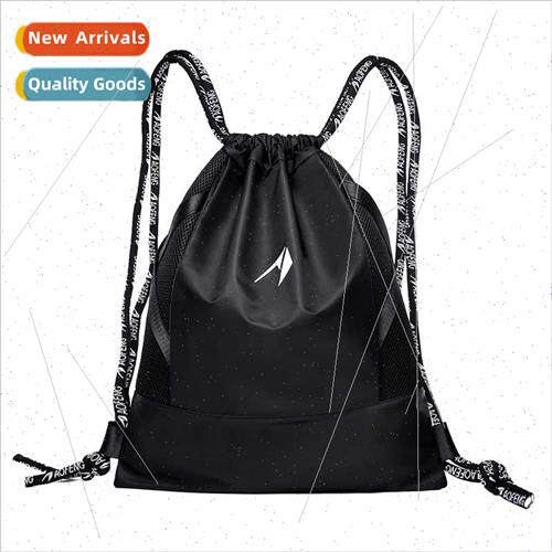 Drawstring Nylon Drawstring Outdoor Fness Shoulder Bag Socce