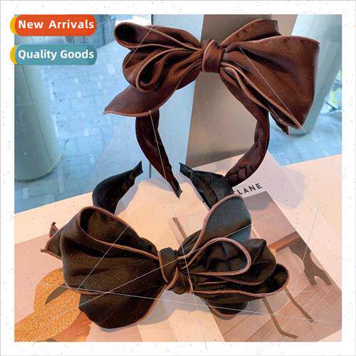 Korea fabric handmade wide hair bands plain locks splicing o