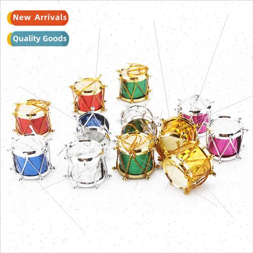 Christmas Tree Decorations 3cm Christmas Snare Drums 12pcs S