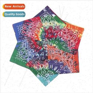 cashew Uned small amoeba flower dye tie States Europe New