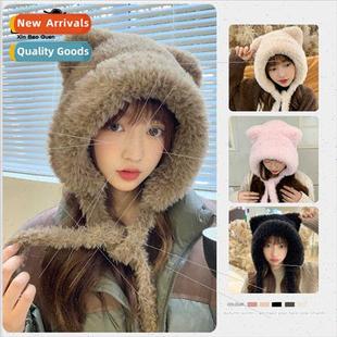 small prot cute cap show warm winter bear ear 8327 face fall