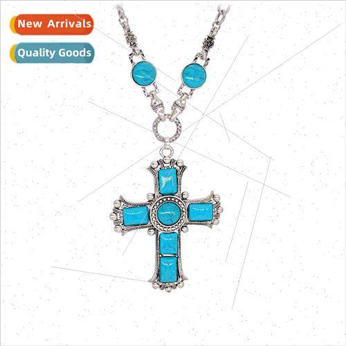 N1624 Europe fashion retro necklace jewelry classic cross tu