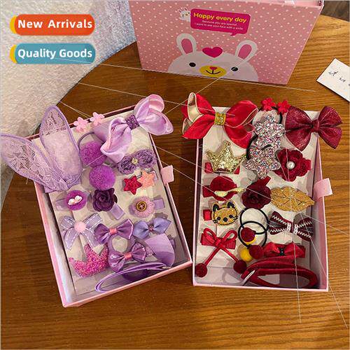 Children hair girls crown headdress set gift box Korea princ