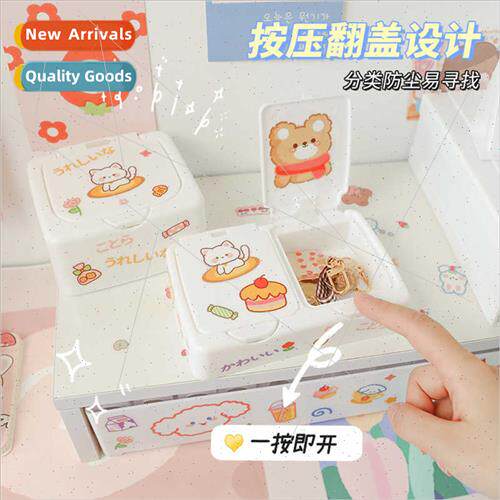 ins simple desktop mini plastic organizer cotton swab box li