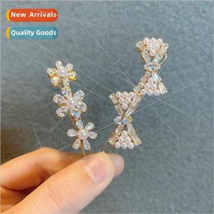 hair accessories bow hairpin Korean side clip girl imation p
