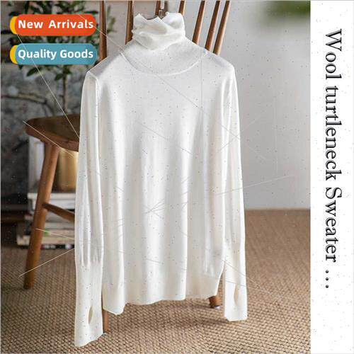 2024 Autumn Winter Australian wool high neck stacked collar
