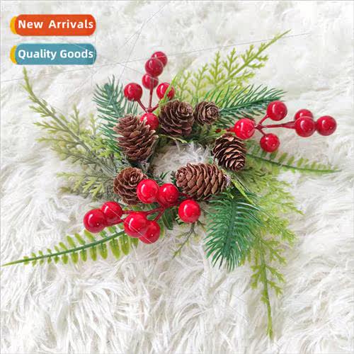 Christmas Mini Wreath Candle Holder Wreath Candle Tabletop C
