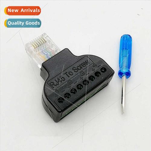 Network 8P8C crystal head solder-free adapter RG45 male to 8