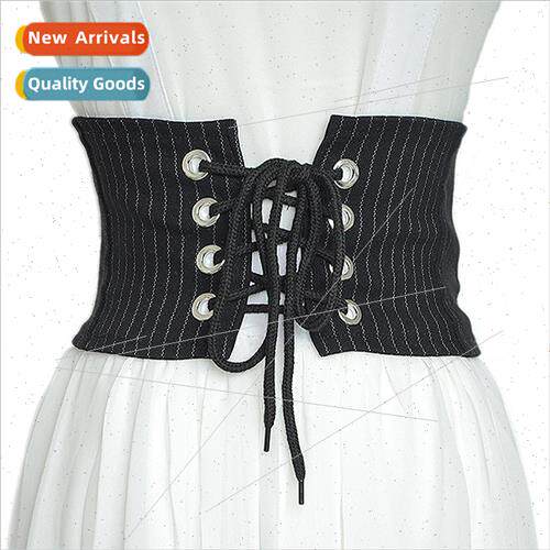 Black whe fashion back zipper Europe women wide belt elastic