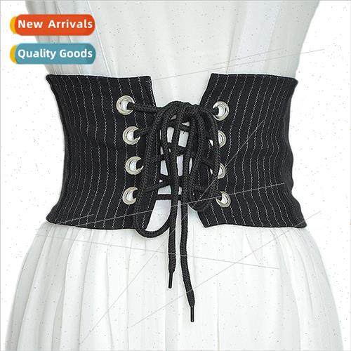 Black whe fashion back zipper Europe women wide belt elastic