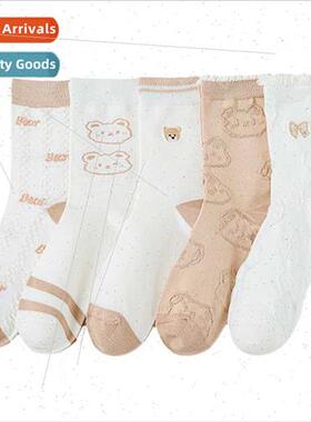 Whe socks female spring fall mid-calf socks jk lola cotton i