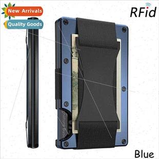 wallet anti card RFID clip money fiber carbon case metal New