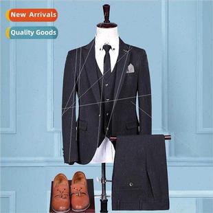 Slim Work New Sol Dress Gentleman Business 2022 Men