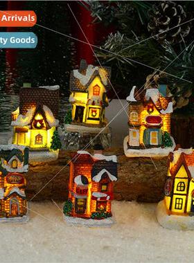 New Christmas decorations resin Christmas house micro landsc