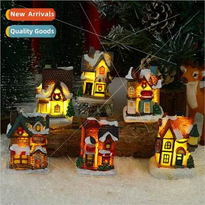 New Christmas decorations resin Christmas house micro landsc