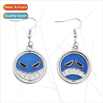 Japanese anime around King Thieves rotatable earrings fire f