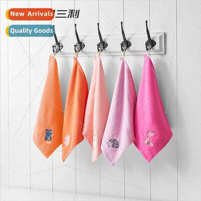 Towel cotton square towel soft gauze 32 twists children towe