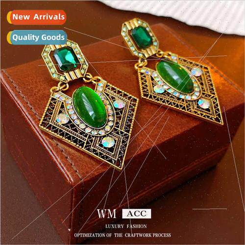 lver needle colored diamond diamond earrings fashion retro e