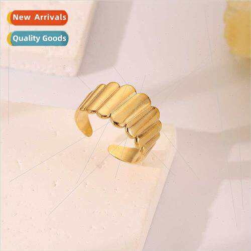 French che Premium Feeling Fashion Stainless Steel Gold Open