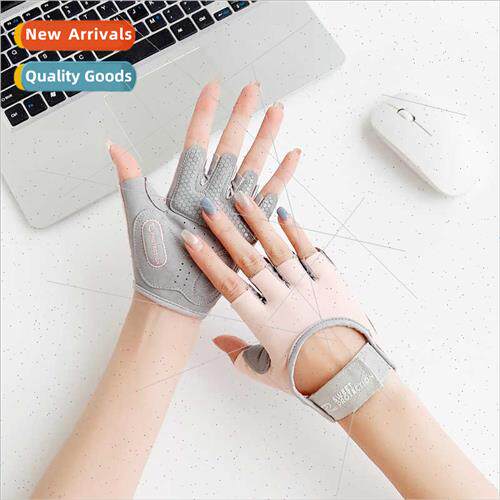 Fness gloves female summer half finger jerk iron apparatus s