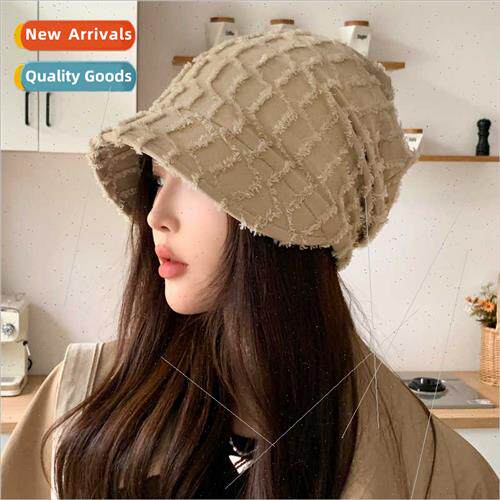2023 Korean  new fall hat female solid color hundred wh plai