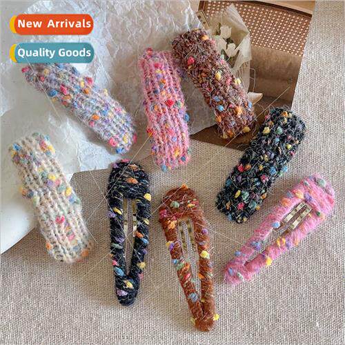wool hair clips cute bb clips clip hairy side clip sweet hai