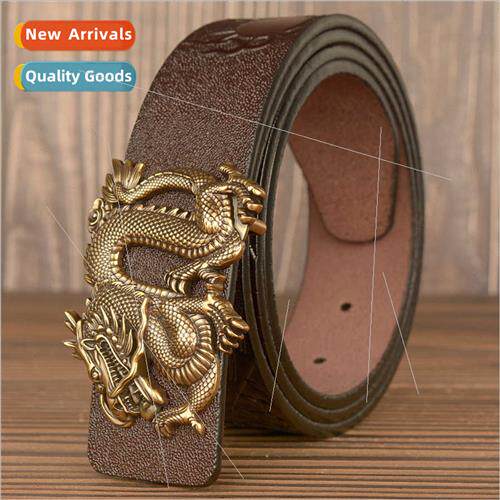 Flying Dragon in sky men cowhide leather belt personalized d