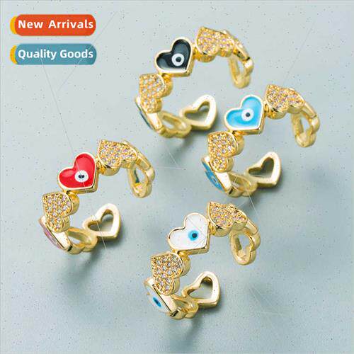 Devil Eye Europe Copper Gold Plated Oil Drip Eyes Zirconia H